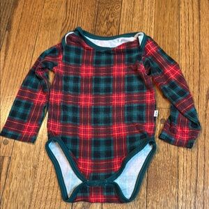 Little Sleepies Red and Green Bodysuit with Soft Fabric